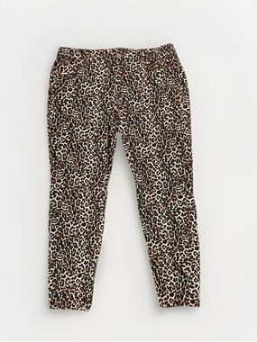 INC Denim Jeans Womens Size 16 W Animal Print Skinny Leg Comfort Casual Denim